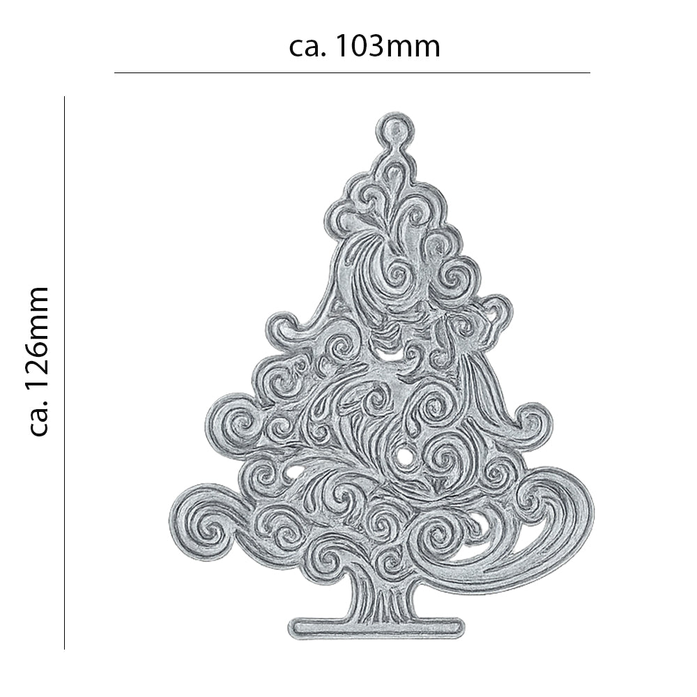 Metall Stanzform Advent Christbaum für Scrapbooking & Karten – Hochwertige DIY Schablone aus Kohlenstoffstahl für Papier, Filz & Bastelprojekte