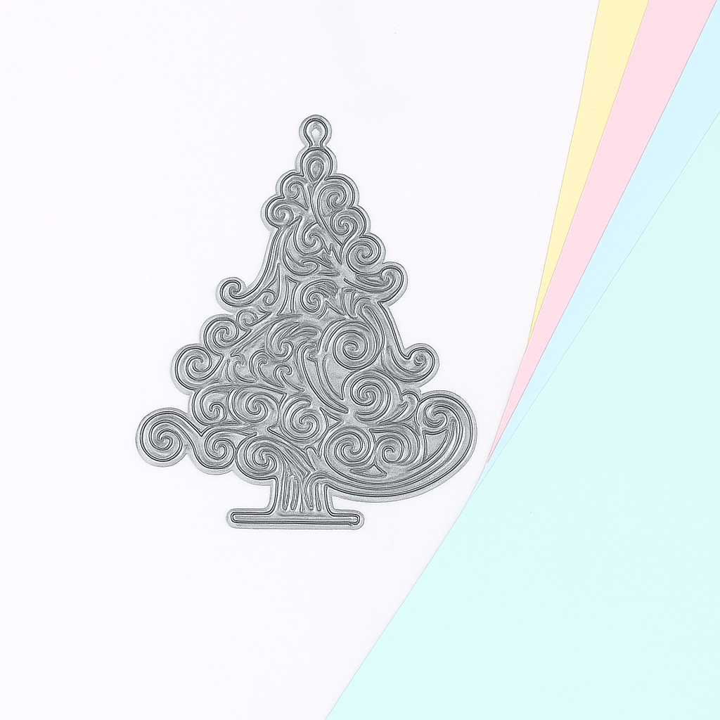 Metall Stanzform Advent Christbaum für Scrapbooking & Karten – Hochwertige DIY Schablone aus Kohlenstoffstahl für Papier, Filz & Bastelprojekte