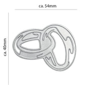 Metall Stanzform Eheringe für Scrapbooking & Karten – Hochwertige DIY Schablone aus Kohlenstoffstahl für Papier, Filz & Bastelprojekte