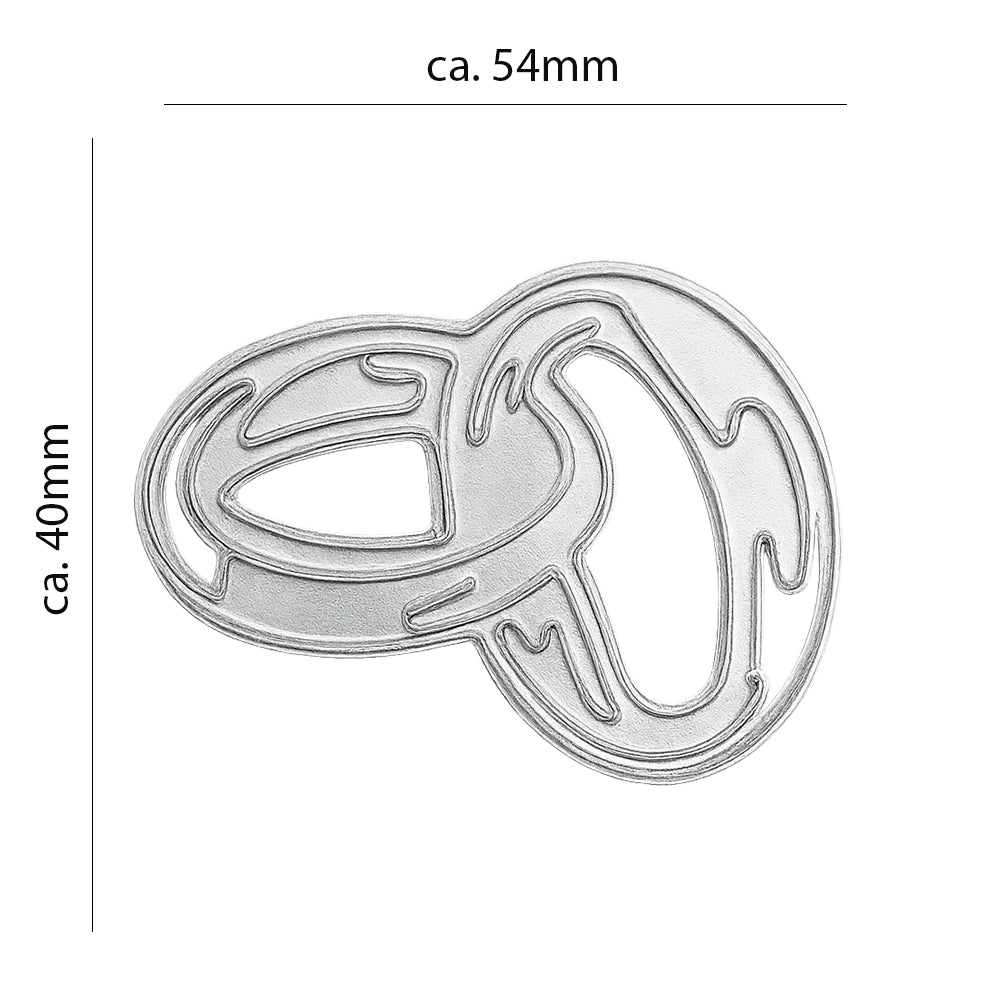 Metall Stanzform Eheringe für Scrapbooking & Karten – Hochwertige DIY Schablone aus Kohlenstoffstahl für Papier, Filz & Bastelprojekte