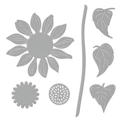 Metall Stanzform Sonnenblumen-Set für Scrapbooking & Karten – Hochwertige DIY Schablone aus Kohlenstoffstahl für Papier, Filz & Bastelprojekte