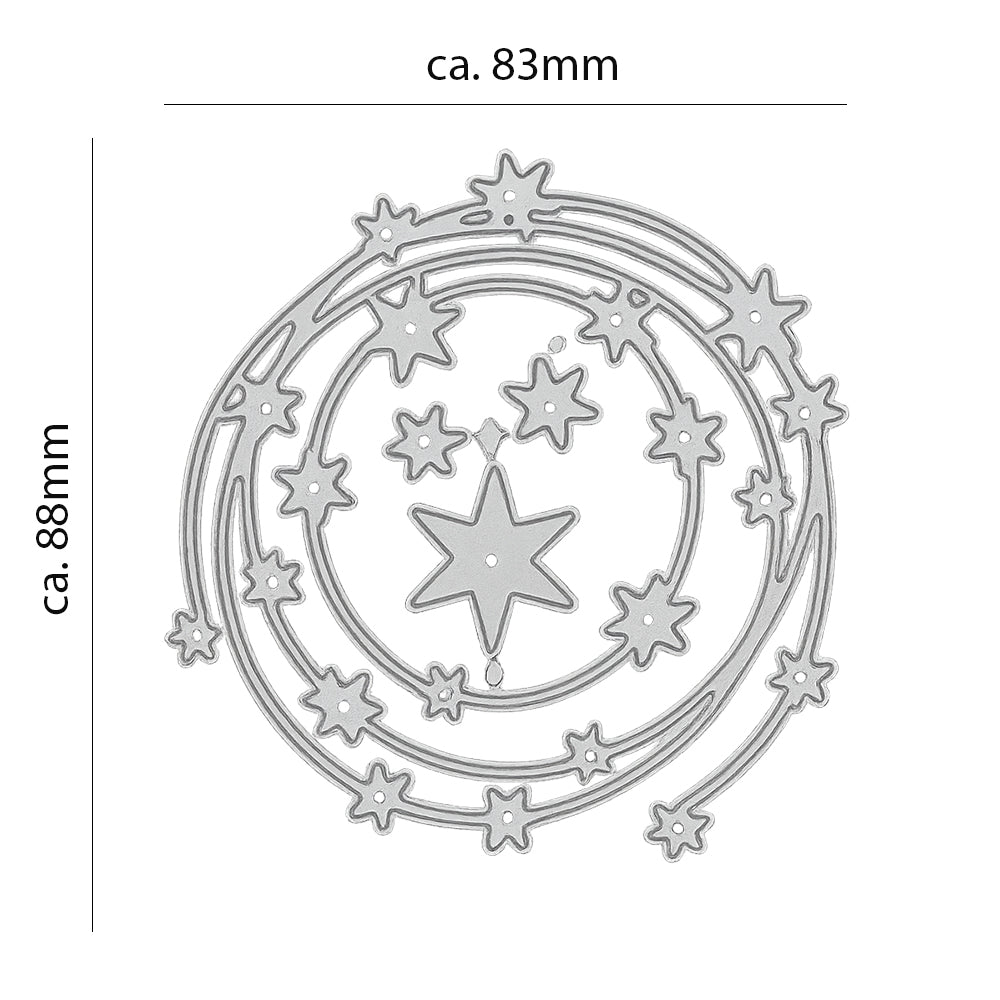 Metall Stanzform Sterne für Scrapbooking & Karten – Hochwertige DIY Schablone aus Kohlenstoffstahl für Papier, Filz & Bastelprojekte