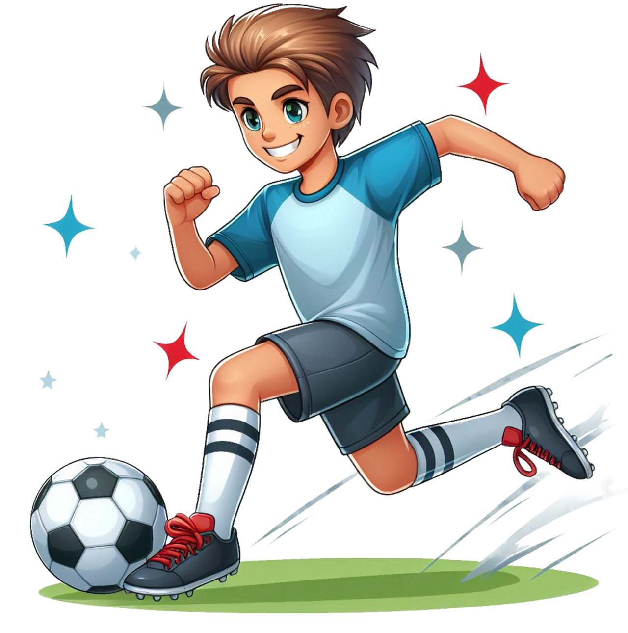 Aufbügler - Bügelbild - Aufbügler - Bügeltransfer - Fussball Junge - Fussballer