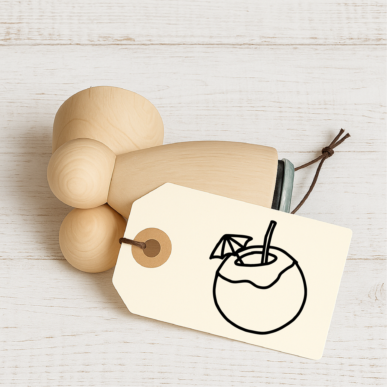 Stempidoo- Ministempel - Cocktail mit Schirmchen - Stempel Geschenk - DIY Stempel zum Basteln von Karten, Papier, Stoffen