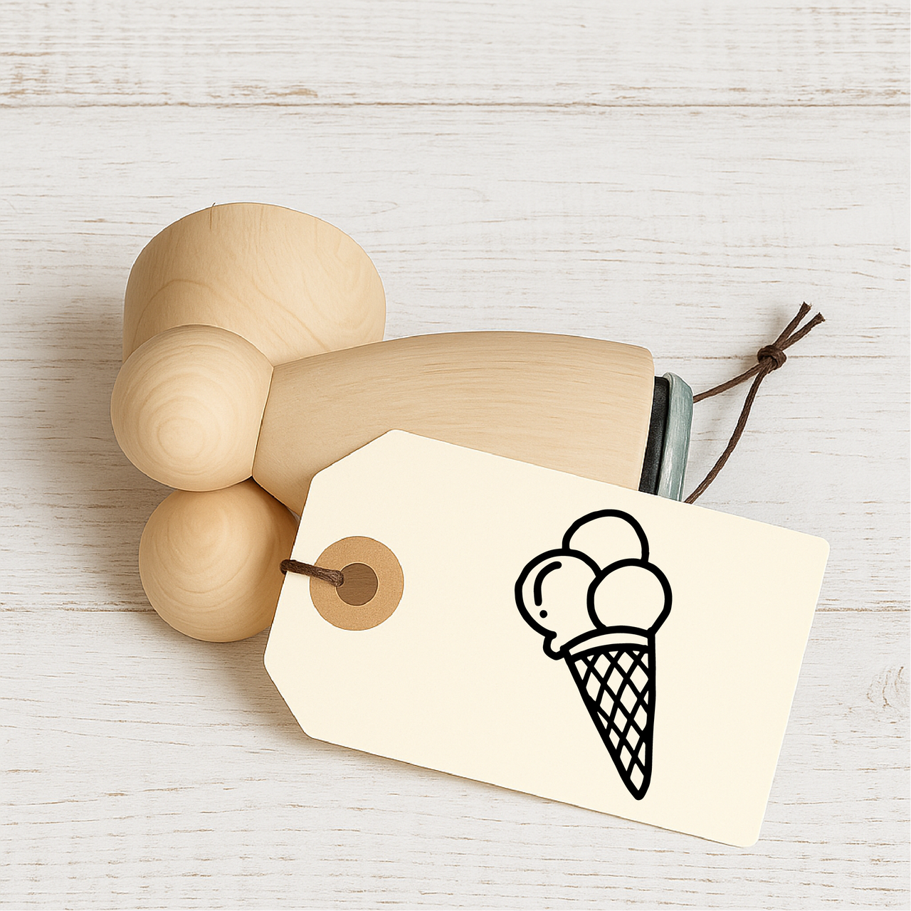 Stempidoo - Maxi Mini - Motivstempel - Eistüte - Stempel Geschenk - DIY Stempel zum Basteln von Karten, Papier, Stoffen