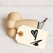 Stempidoo - Maxi Mini - Motivstempel - Comic Icon Herz - Stempel zum Basteln von Karten, DIY, Papier, Stoffen 