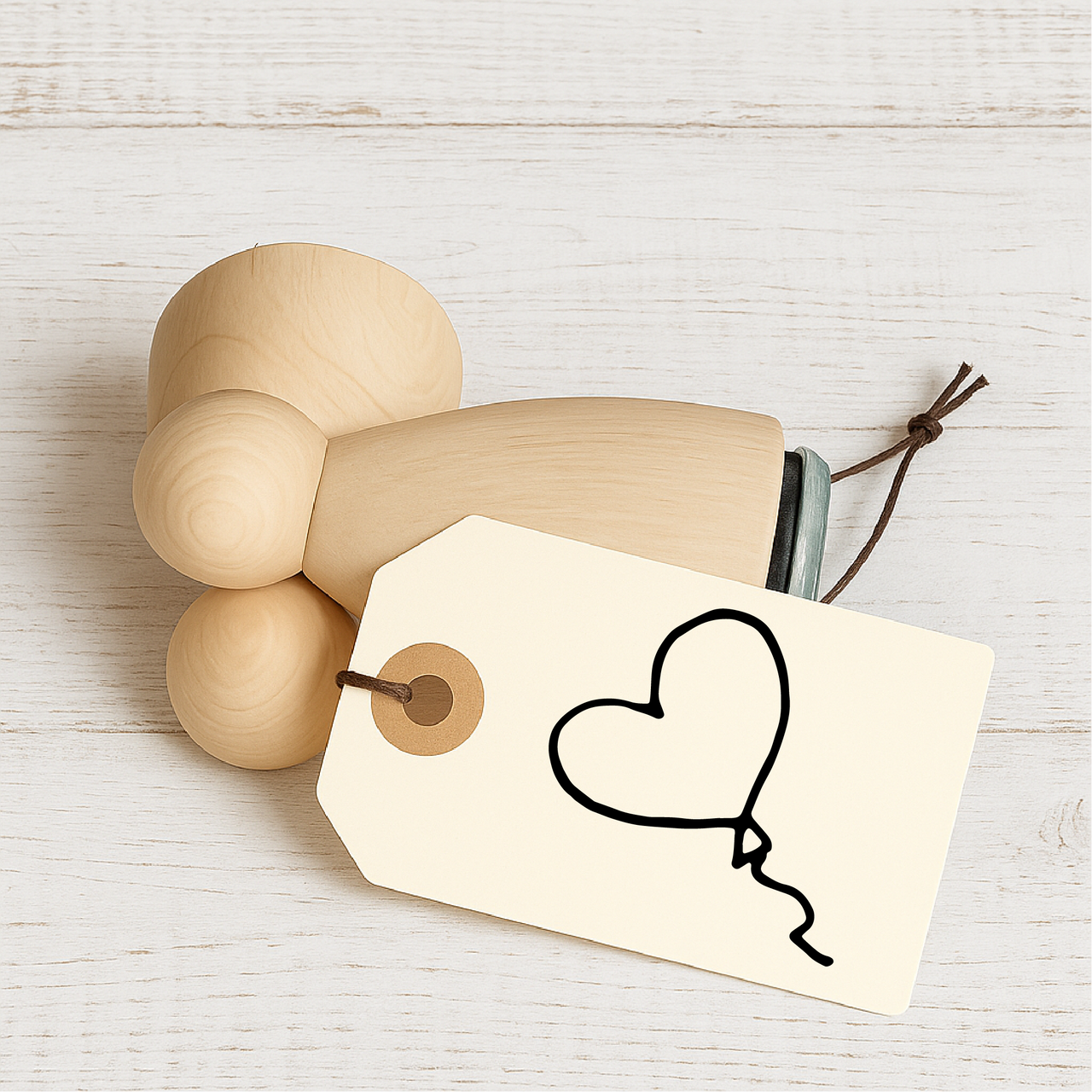Stempidoo - Maxi Mini - Motivstempel - Herzballon - Stempel Geschenk - DIY Stempel zum Basteln von Karten, Papier, Stoffen