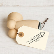 Stempidoo - Maxi Mini - Motivstempel - Silvesterrakete - Stempel zum Basteln von Karten, DIY, Papier, Stoffen 