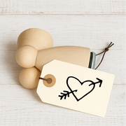 Stempidoo - Maxi Mini - Motivstempel - Herz Mit Pfeil - Stempel Geschenk - DIY Stempel zum Basteln von Karten, Papier, Stoffen
