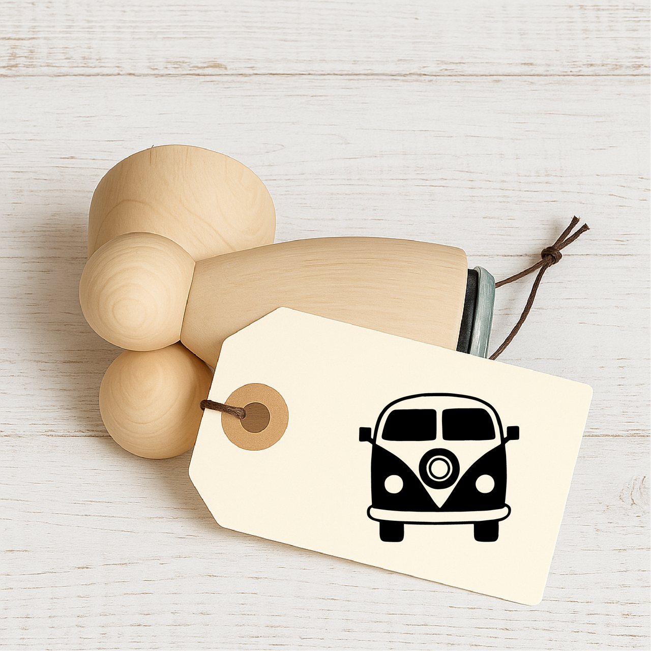 Stempidoo - Maxi Mini - Motivstempel - Bus Bulli- Stempel zum Basteln von Karten, DIY, Papier, Stoffen