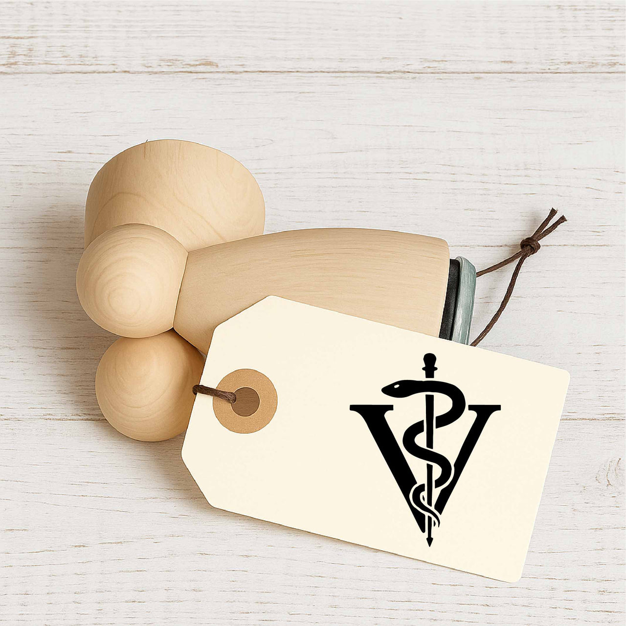 Stempidoo - Maxi Mini - Motivstempel - Äskulapstab - Veterinärmedizin - Stempel zum Basteln von Karten, DIY, Papier, Stoffen