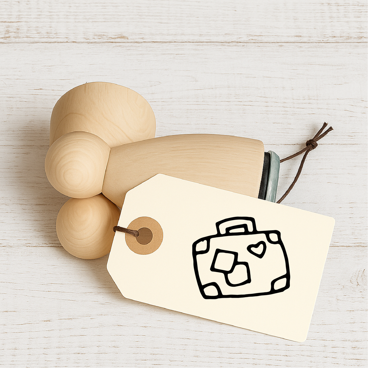 Stempidoo - Maxi Mini - Motivstempel - Reisekoffer - Stempel Geschenk - DIY Stempel zum Basteln von Karten, Papier, Stoffen