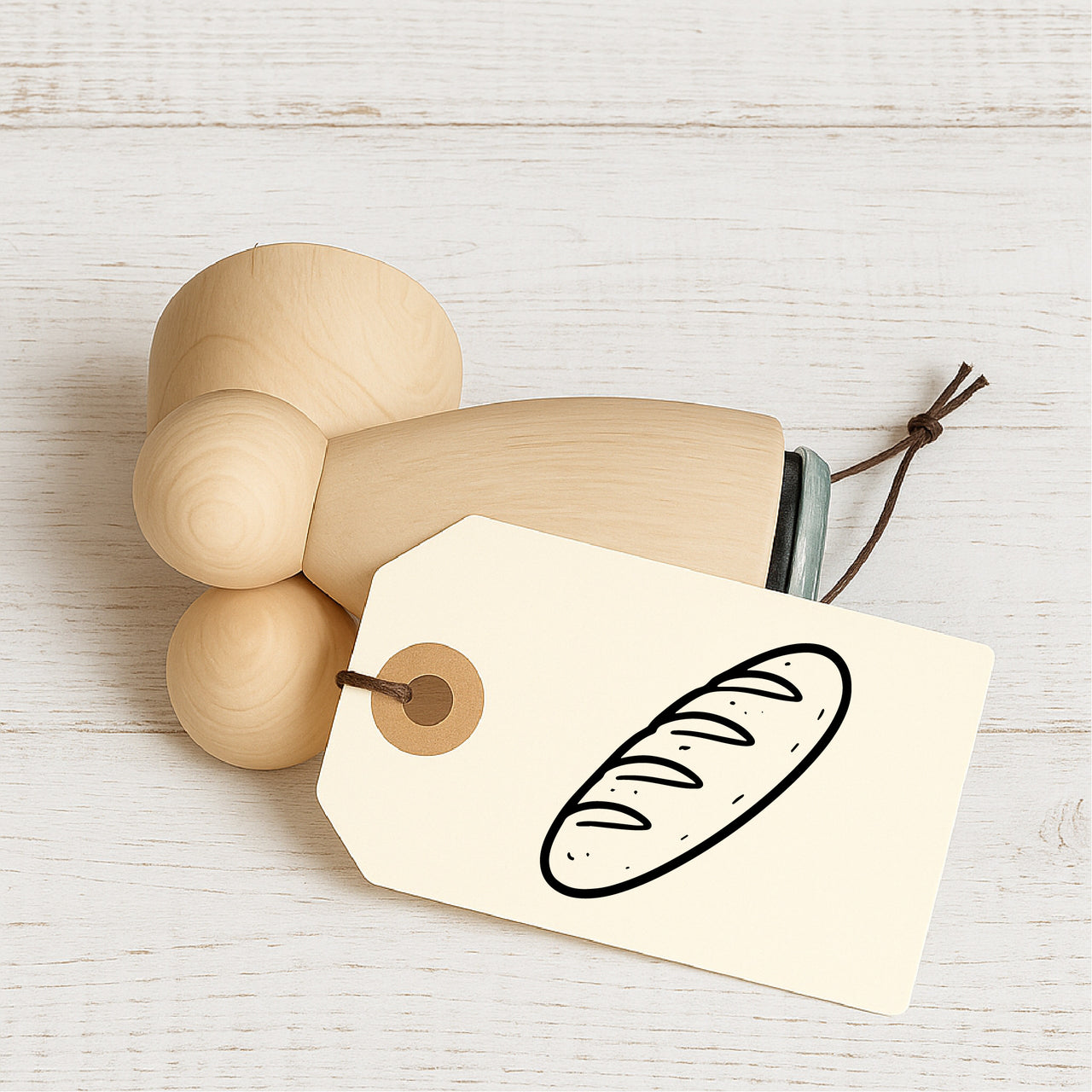 Stempidoo Mini Motivstempel Brot – Holzstempel für Karten, Scrapbooking, DIY, Basteln & Papier