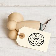 Stempidoo Mini Motivstempel Donut – Holzstempel für Karten, Scrapbooking, DIY, Basteln & Papier 