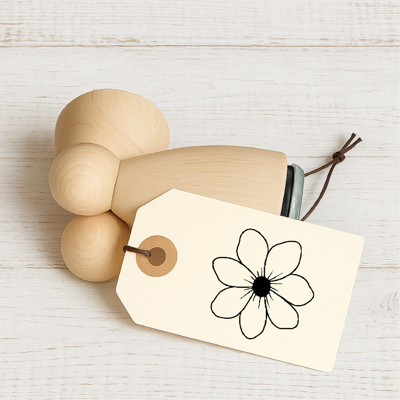 Stempidoo Mini Motivstempel Blume – Holzstempel für Karten, Scrapbooking, DIY, Basteln & Papier