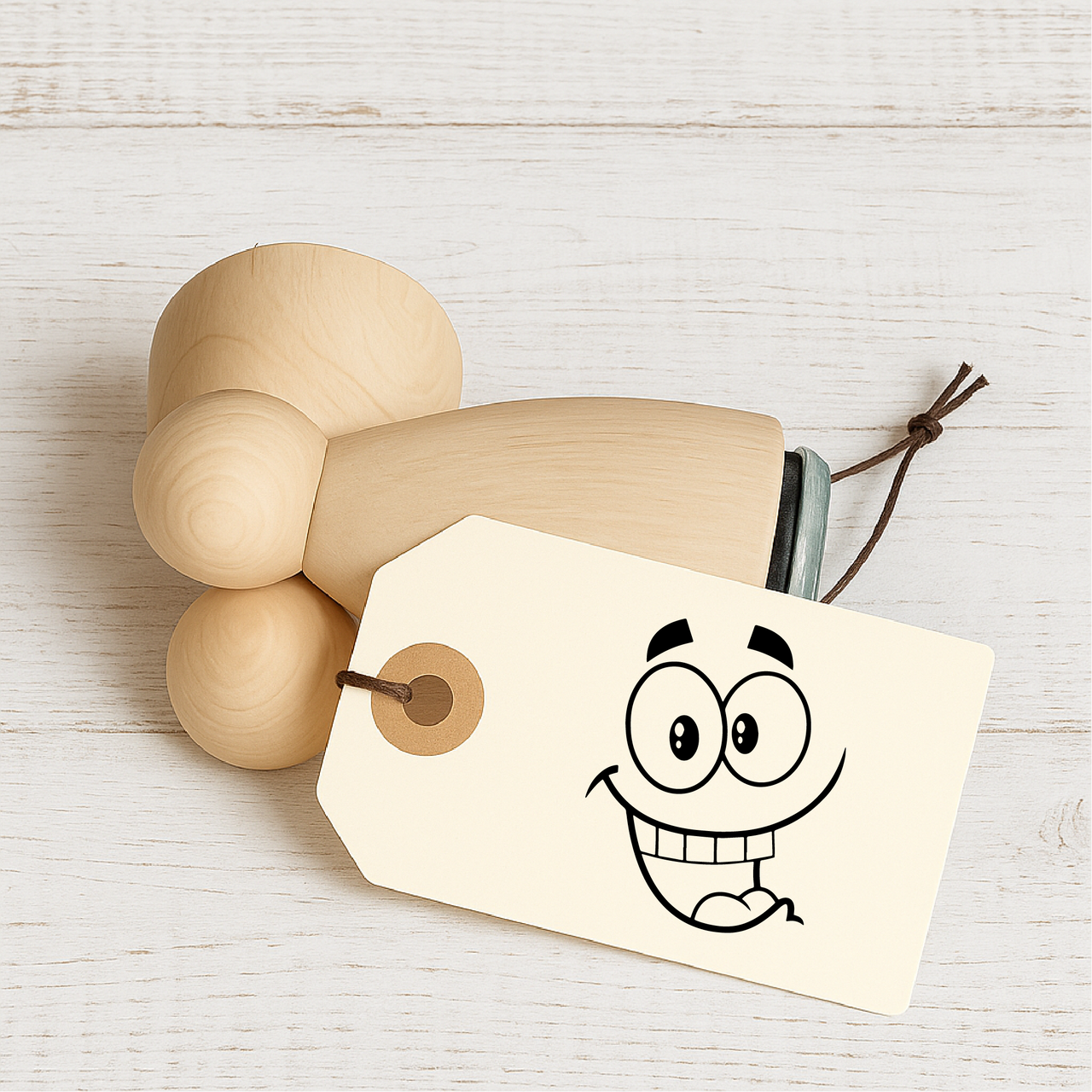 Stempidoo - Maxi Mini - Motivstempel - Lachendes Emoji - Stempel zum Basteln von Karten, DIY, Papier, Stoffen