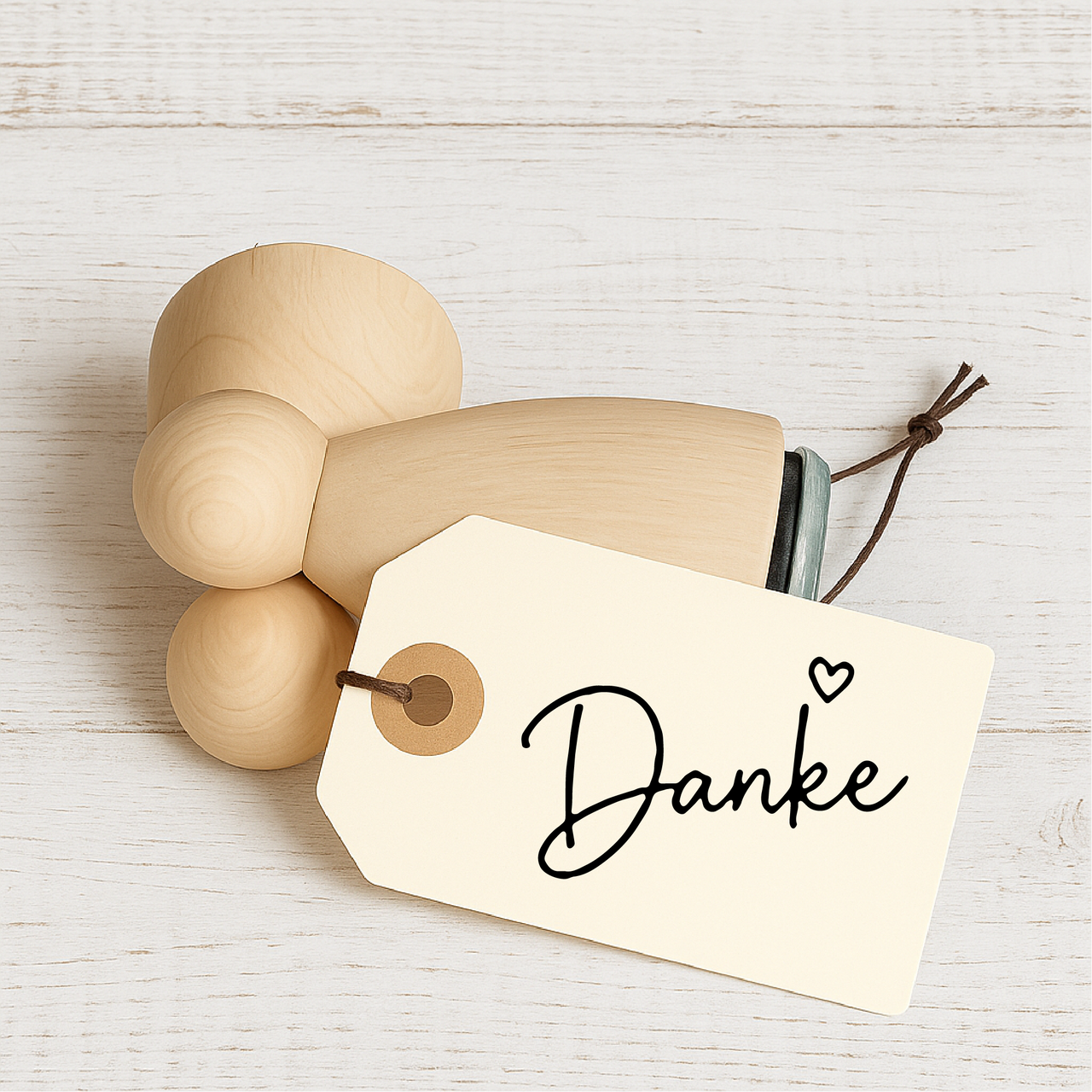 Stempidoo Maxi Mini Motivstempel Danke – Holzstempel für Karten, Scrapbooking, DIY, Basteln & Papier