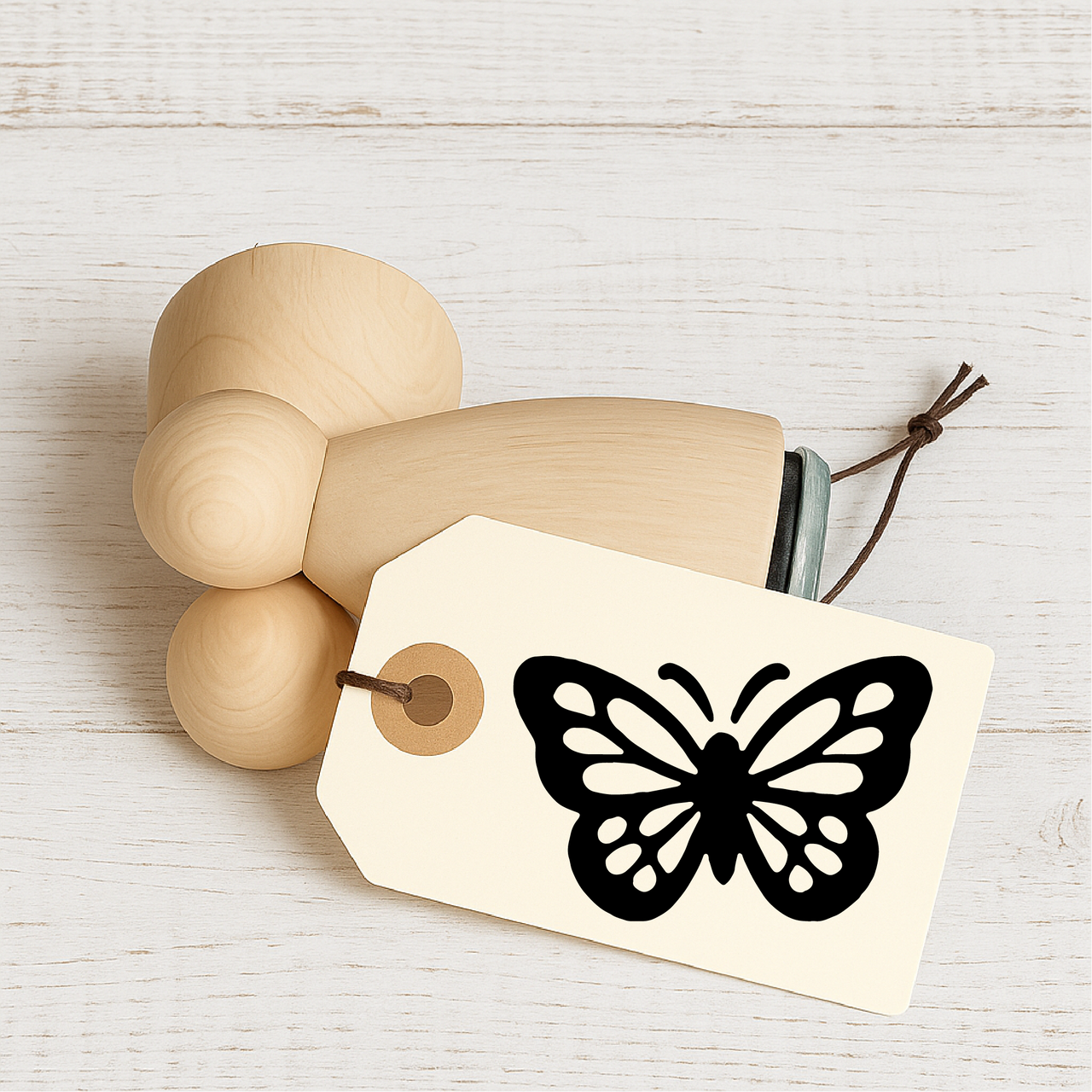 Stempidoo Maxi Mini Motivstempel Schmetterling – Holzstempel für Karten, Scrapbooking, DIY, Basteln & Papier