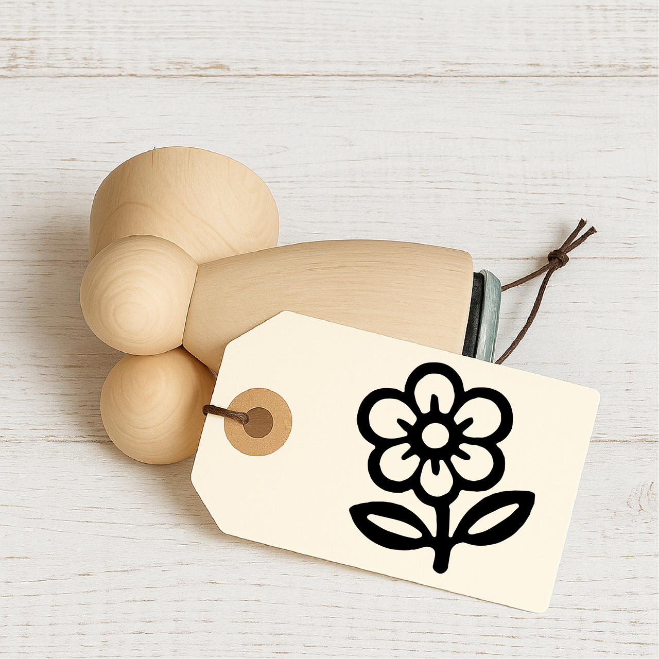 Stempidoo Maxi Mini Motivstempel Blume – Holzstempel für Karten, Scrapbooking, DIY, Basteln & Papier