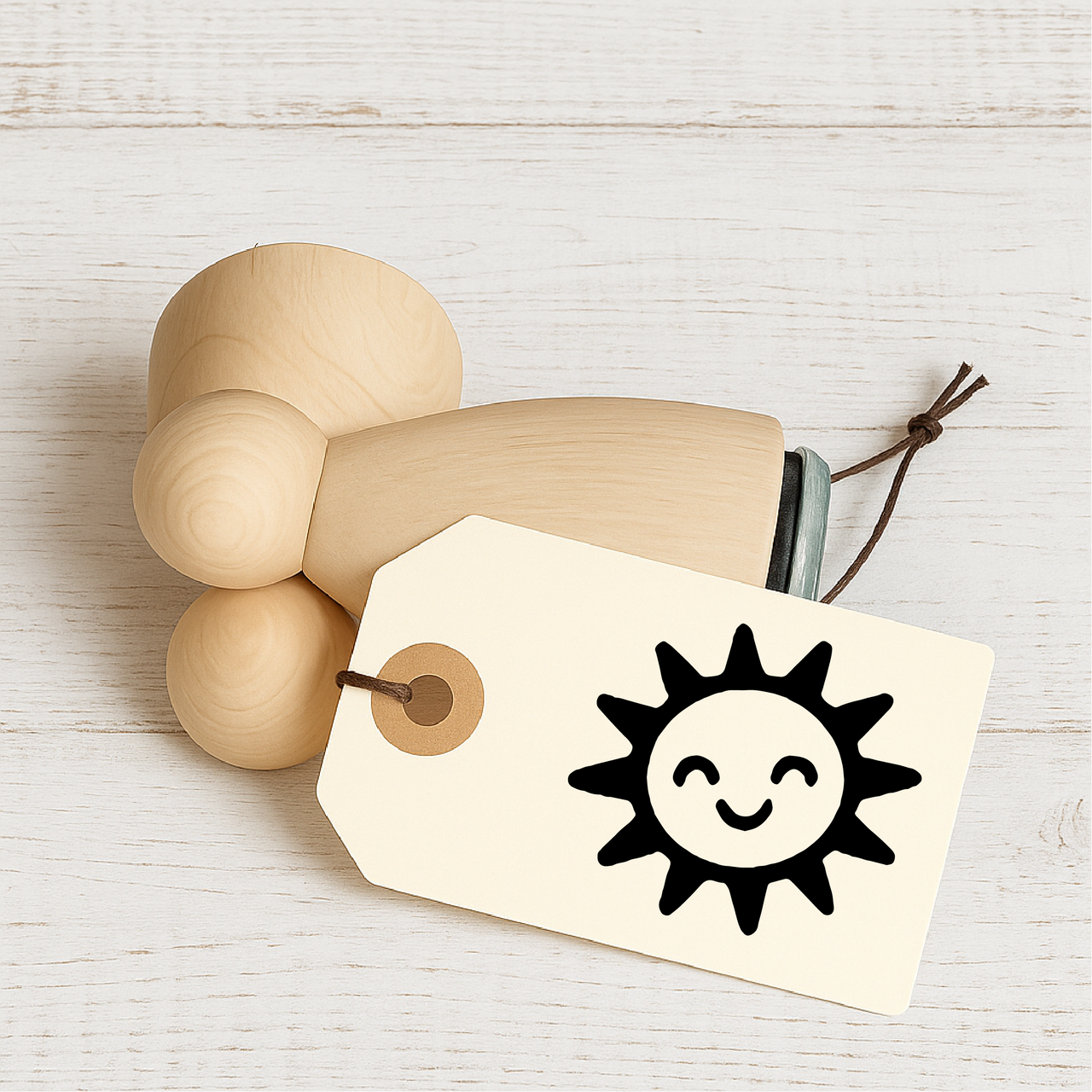 Stempidoo Maxi Mini Motivstempel Sonne – Holzstempel für Karten, Scrapbooking, DIY, Basteln & Papier