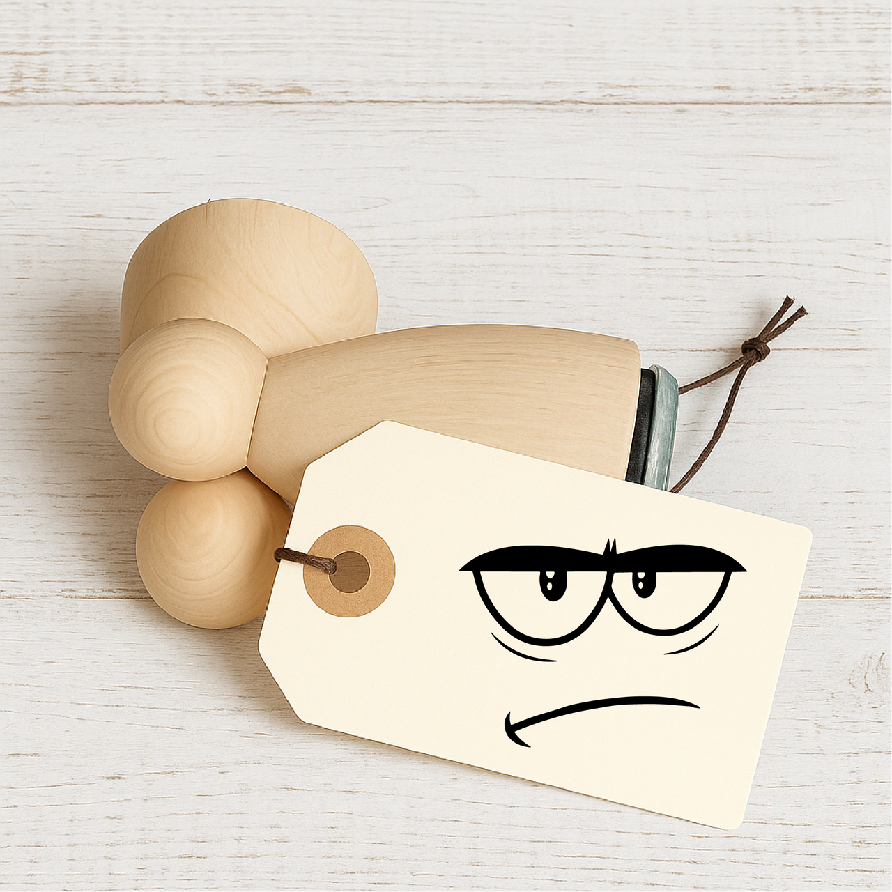 Stempidoo - Maxi Mini - Motivstempel - Grimmiger Emoji - Stempel zum Basteln von Karten, DIY, Papier, Stoffen