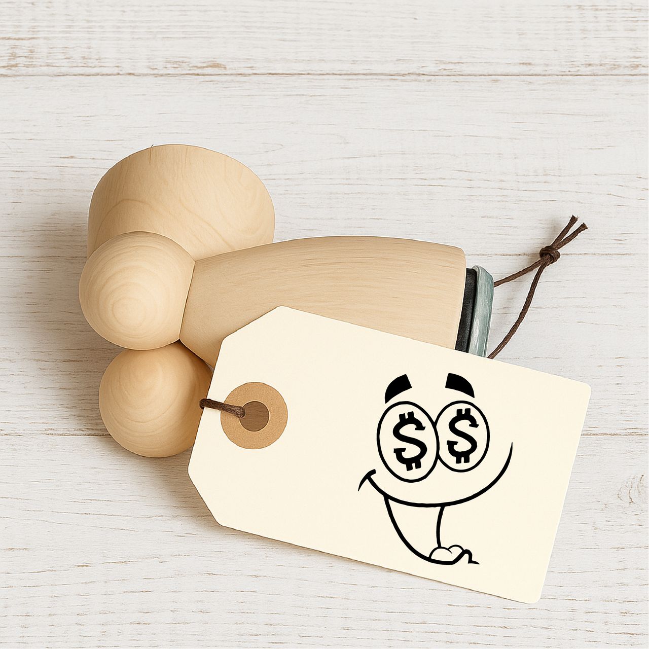Stempidoo - Maxi Mini - Motivstempel -Dollar Emoji - Stempel zum Basteln von Karten, DIY, Papier, Stoffen