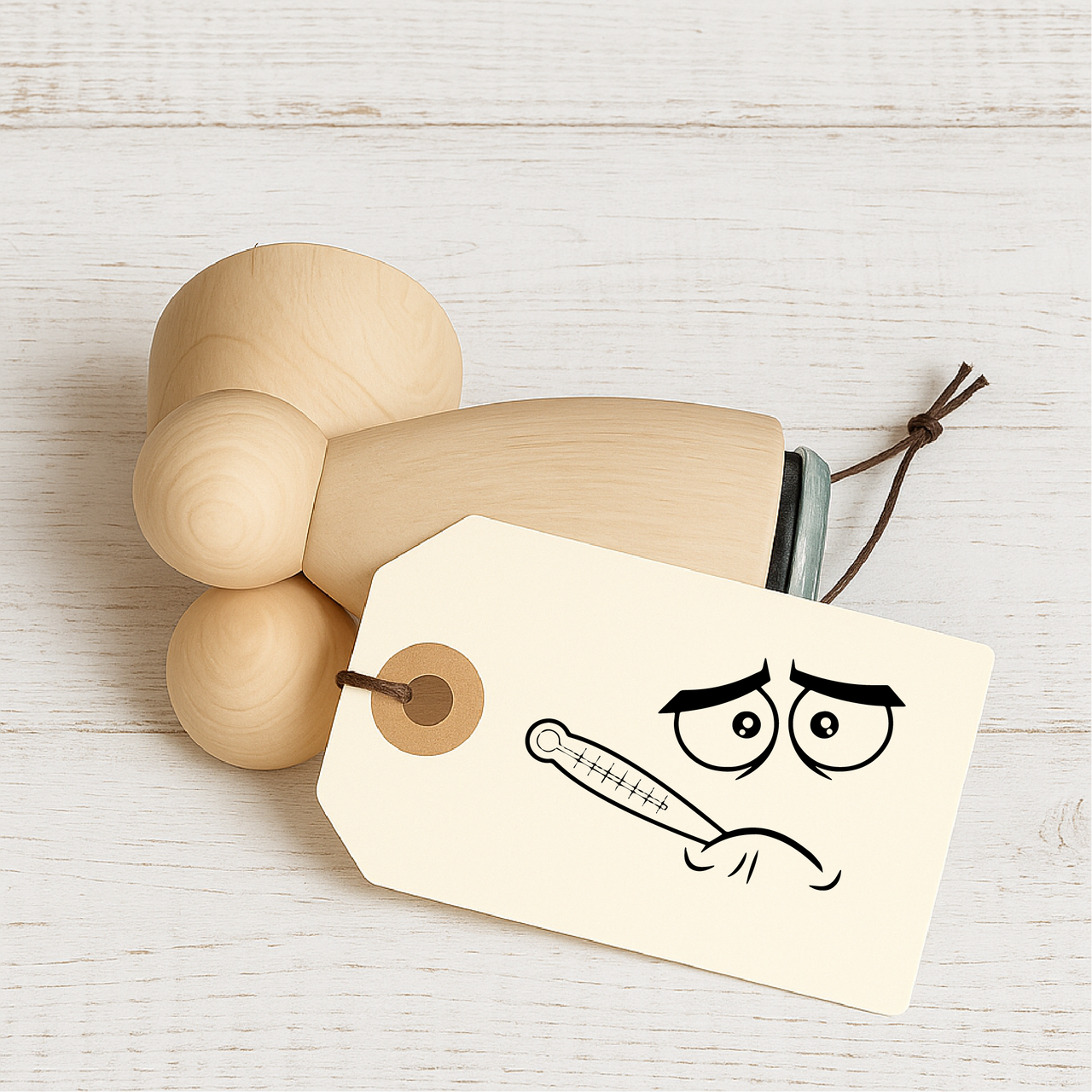 Stempidoo - Maxi Mini - Motivstempel - kranker Emoji - Stempel zum Basteln von Karten, DIY, Papier, Stoffen
