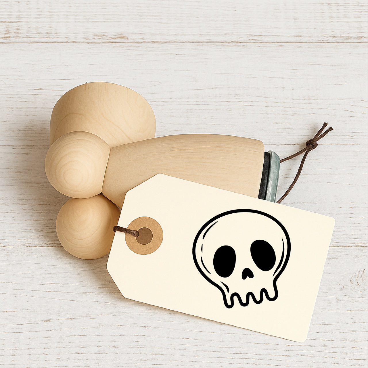 Stempidoo - Maxi Mini - Motivstempel - Totenkopf - Halloween - Stempel zum Basteln von Karten, DIY, Papier, Stoffen