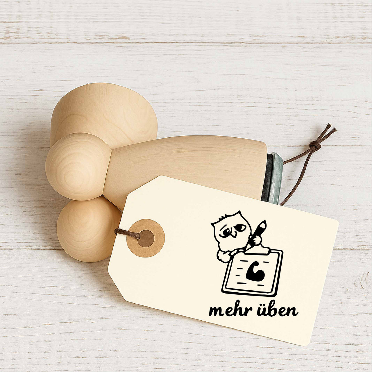 Stempidoo Lehrerstempel Maxi Mini Motivstempel – mehr üben - für Schule, Karten, Scrapbooking, DIY, Basteln & Papier