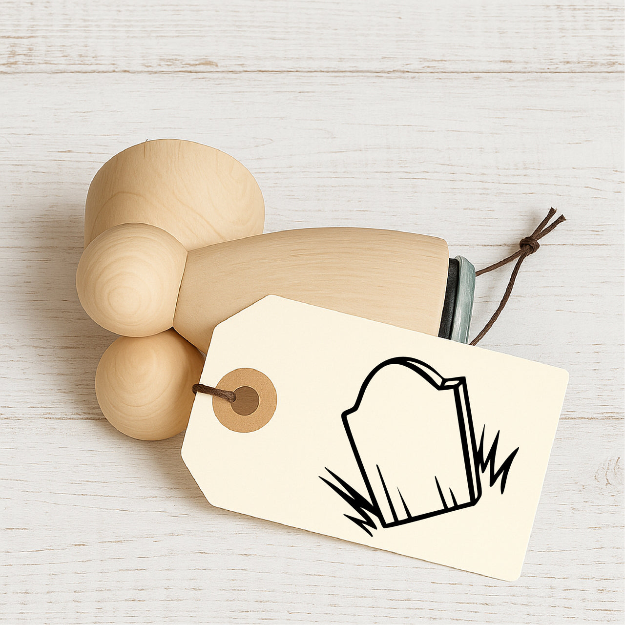 Stempidoo - Maxi Mini - Motivstempel - Grabstein - Halloween - Stempel zum Basteln von Karten, DIY, Papier, Stoffen