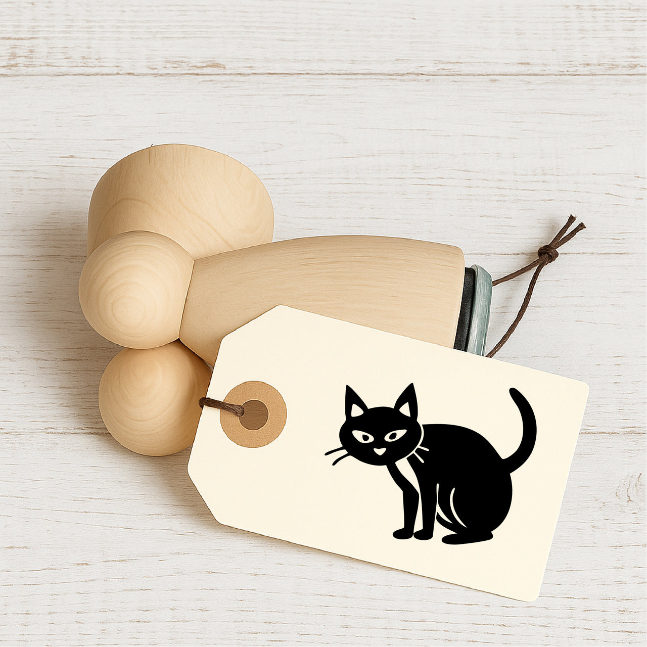 Stempidoo - Maxi Mini - Motivstempel - schwarze Katze - Halloween - Stempel zum Basteln von Karten, DIY, Papier, Stoffen