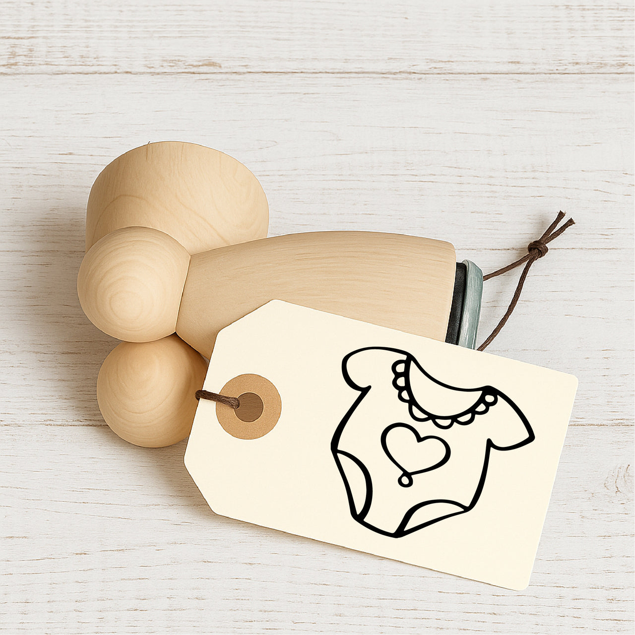 Stempidoo - Maxi Mini - Motivstempel - Baby Strampler  - Stempel zum Basteln von Karten, DIY, Papier, Stoffen (Kopie)
