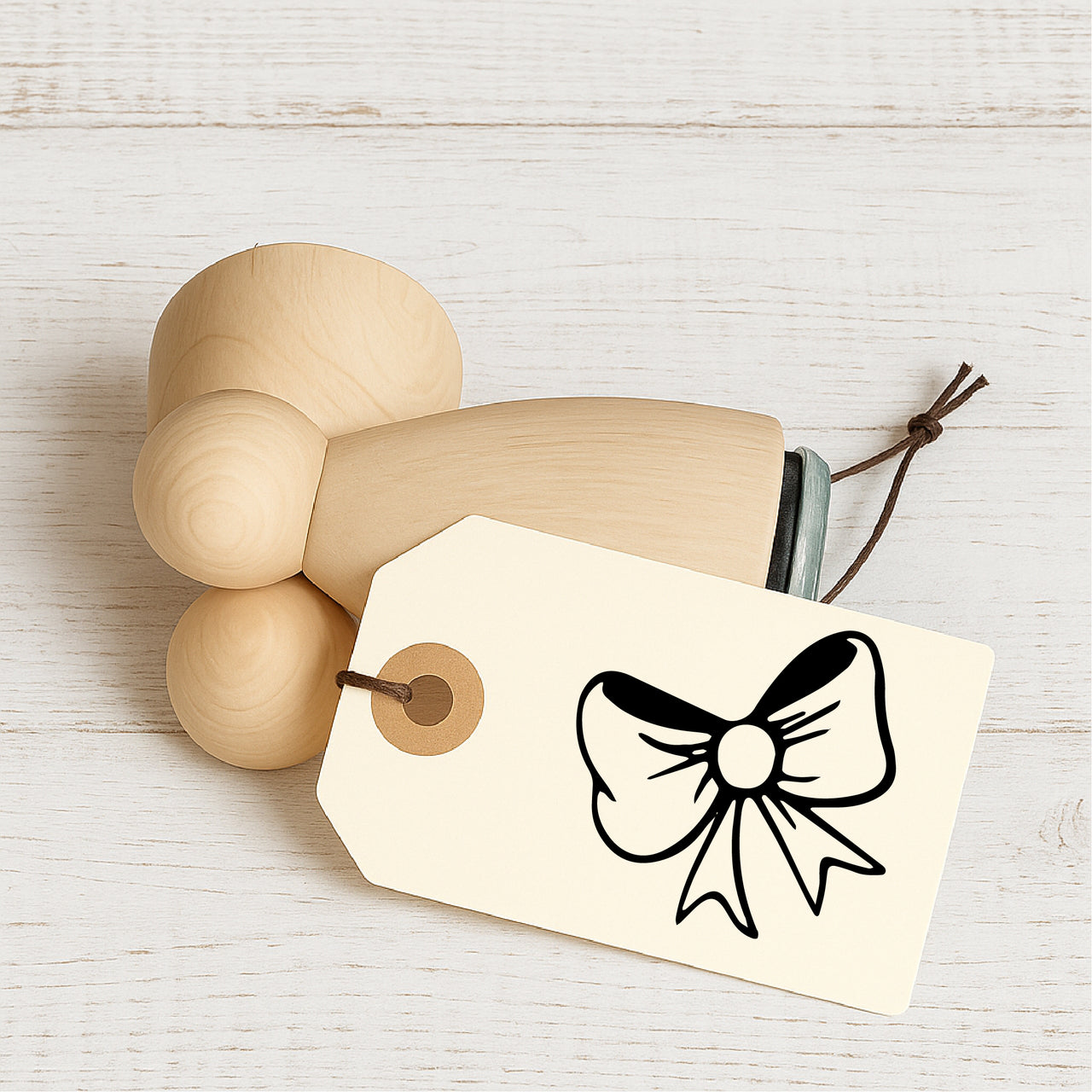 Stempidoo - Maxi Mini - Motivstempel - Schleife  - Stempel zum Basteln von Karten, DIY, Papier, Stoffen