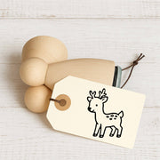 Stempidoo Maxi Mini Motivstempel Hirsch – Holzstempel für Karten, Scrapbooking, DIY, Basteln & Papier 