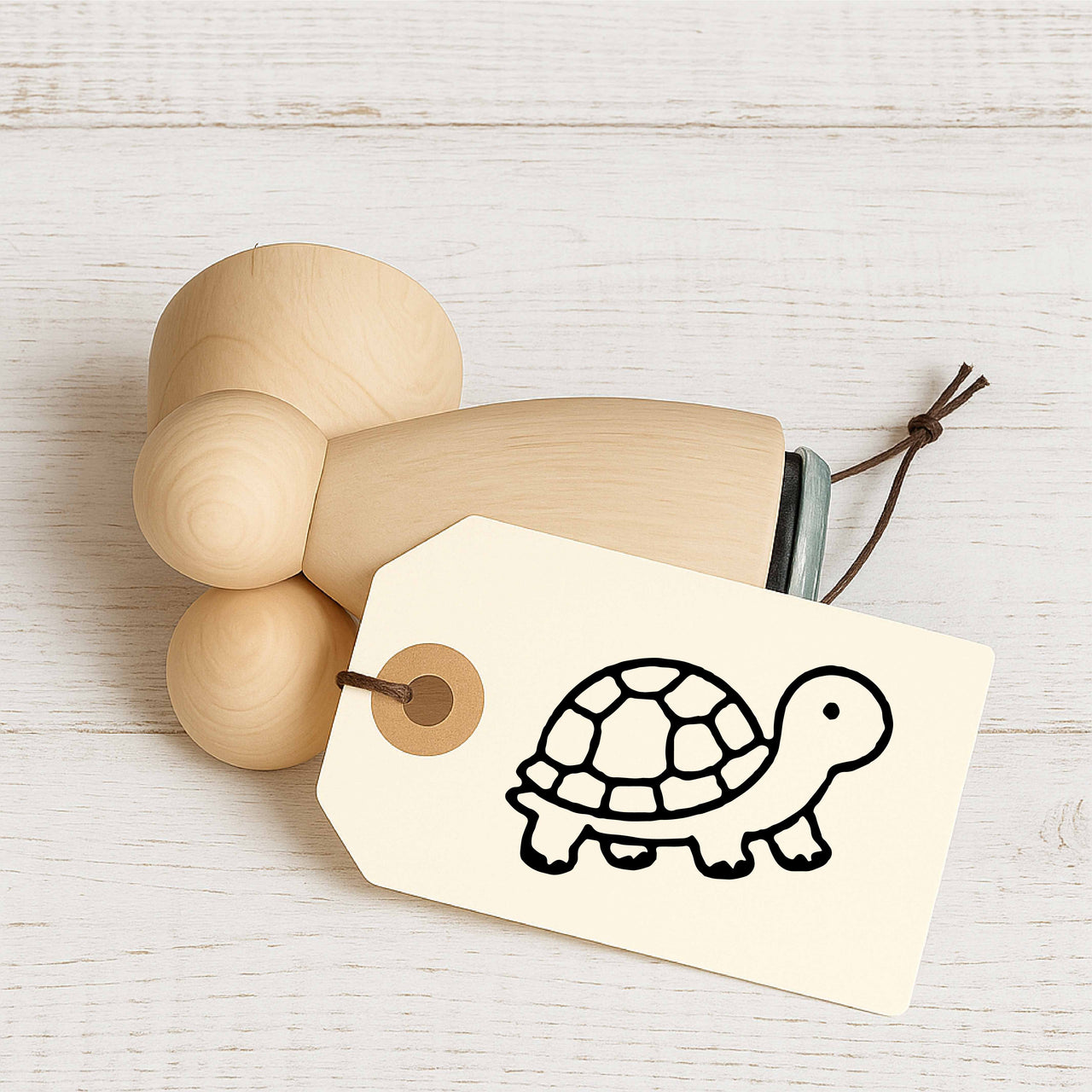 Stempidoo Maxi Mini Motivstempel Schildkröte – Holzstempel für Karten, Scrapbooking, DIY, Basteln & Papier