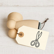 Stempidoo Mini Motivstempel Schere – Holzstempel für Karten, Scrapbooking, DIY, Basteln & Papier