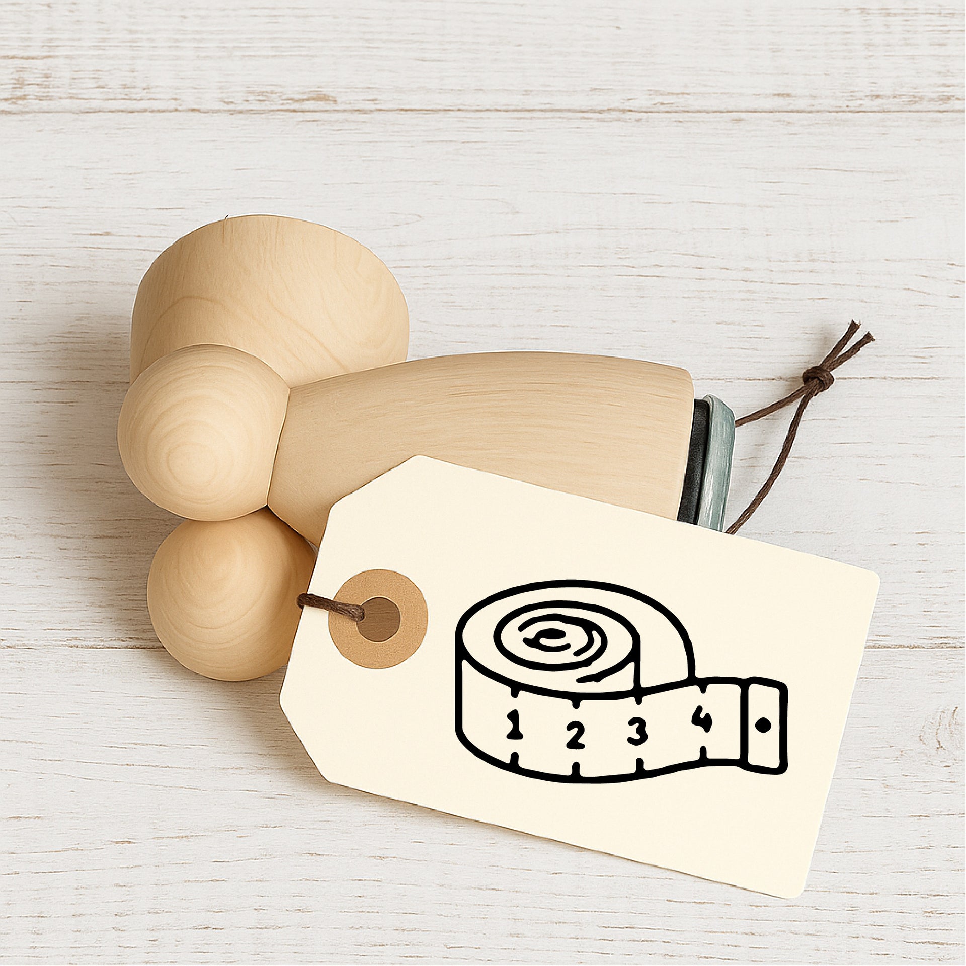 Stempidoo Mini Motivstempel Maßband – Holzstempel für Karten, Scrapbooking, DIY, Basteln & Papier