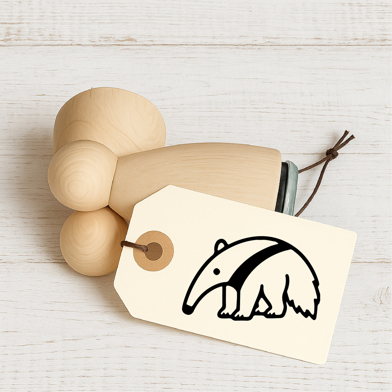 Stempidoo Mini Motivstempel Ameisenbär – Holzstempel für Karten, Scrapbooking, DIY, Basteln & Papier