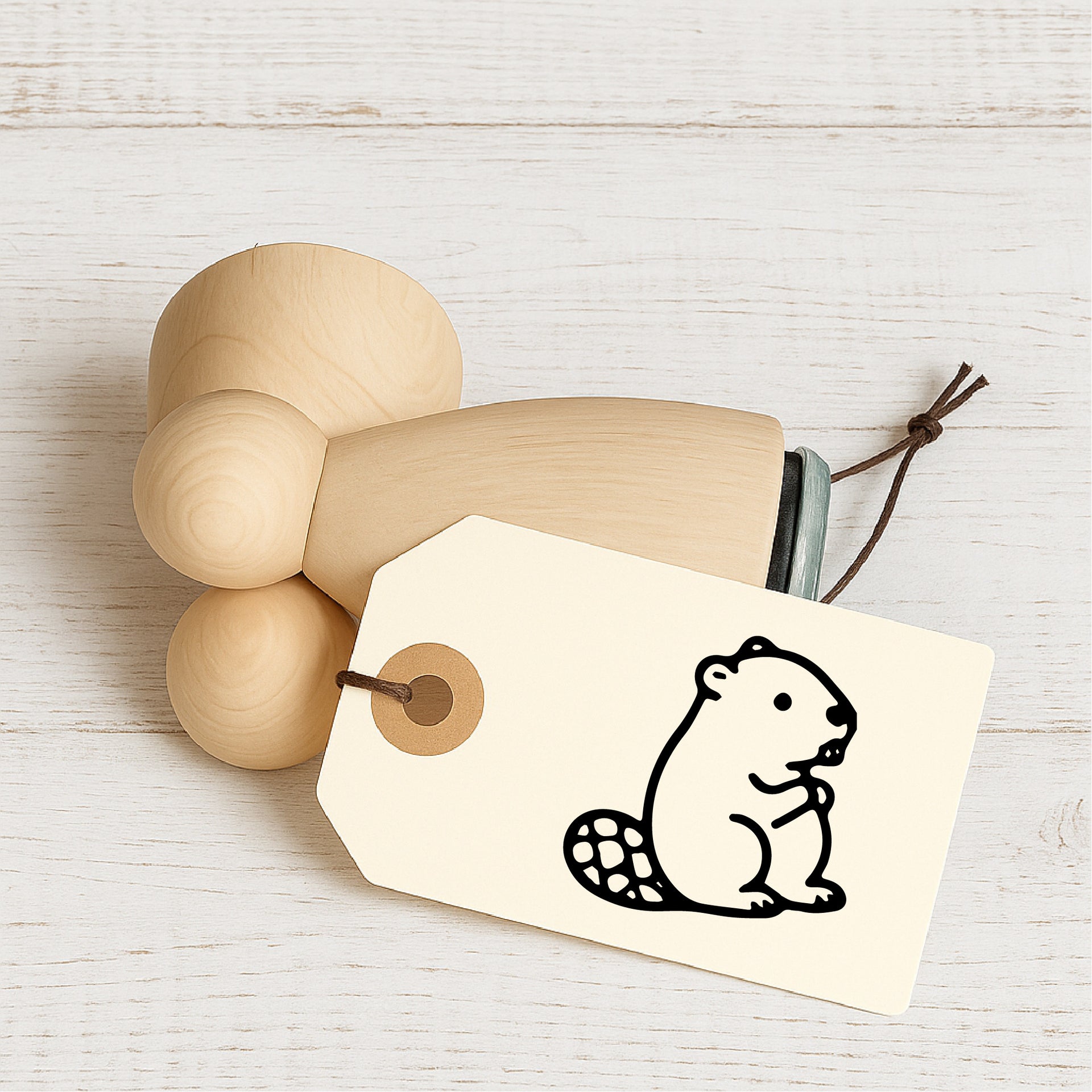 Stempidoo Mini Motivstempel Biber – Holzstempel für Karten, Scrapbooking, DIY, Basteln & Papier