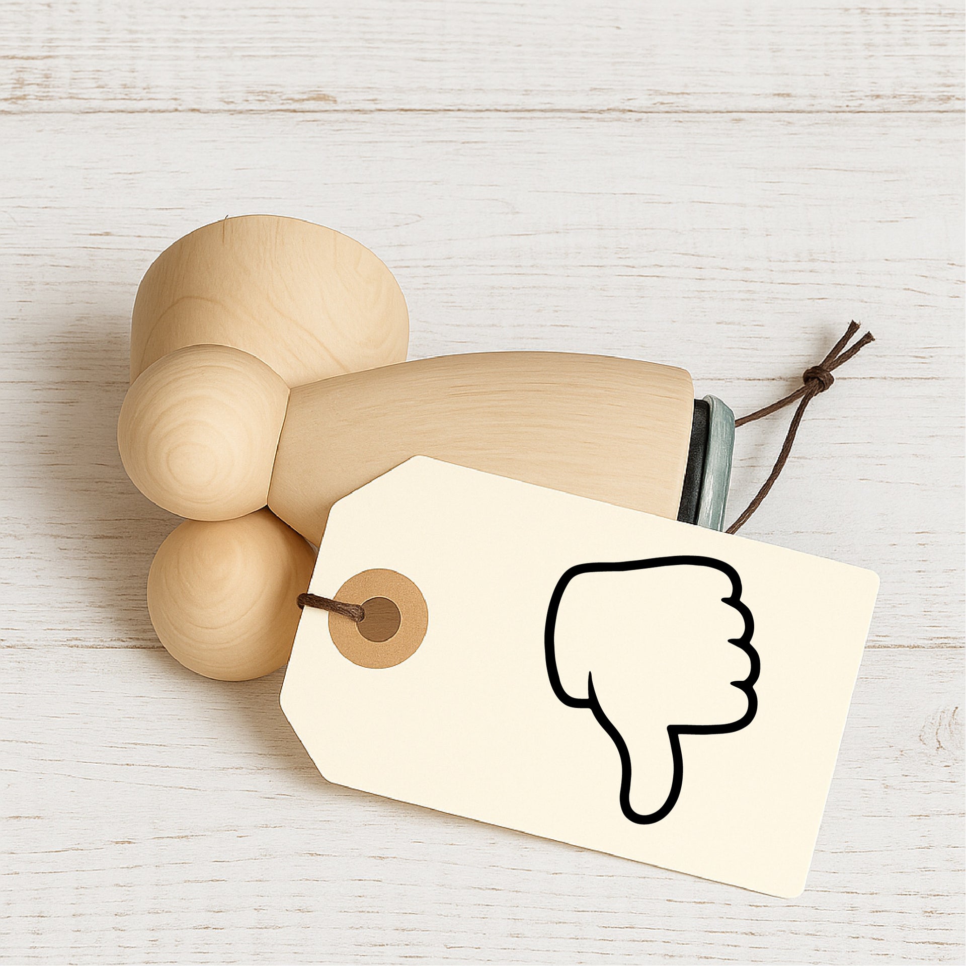 Stempidoo Mini Motivstempel emoji - Daumen runter – Holzstempel für Karten, Scrapbooking, DIY, Basteln & Papier