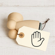 Stempidoo Mini Motivstempel emoji - Erhobene Hand – Holzstempel für Karten, Scrapbooking, DIY, Basteln & Papier