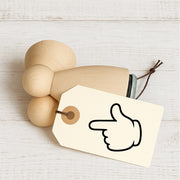 Stempidoo Ministempel Handemoji - Hinweis – Holzstempel für Karten, Scrapbooking, DIY, Basteln & Papier 
