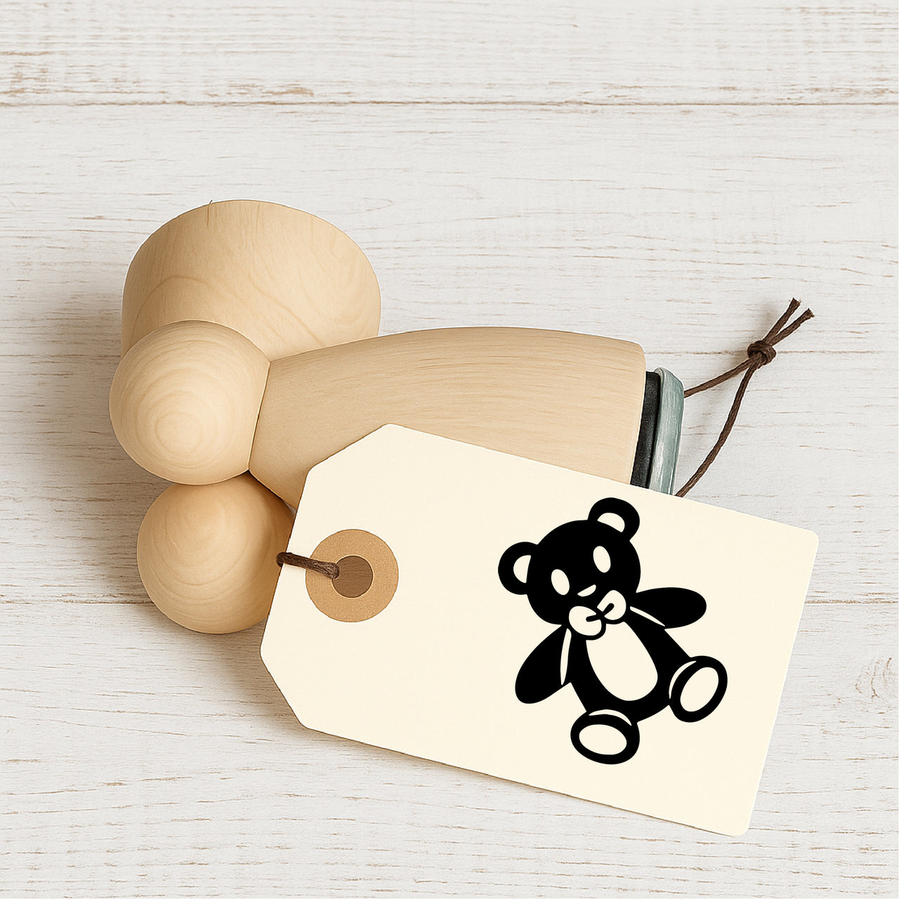 Stempidoo - Maxi Mini - Motivstempel - Teddybär  - Stempel zum Basteln von Karten, DIY, Papier, Stoffen