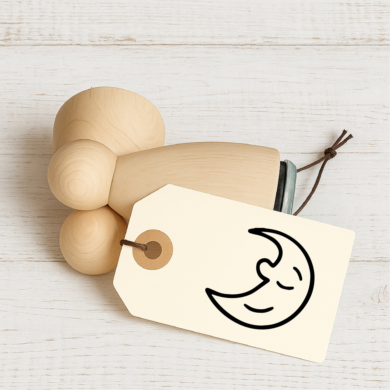 Stempidoo - Maxi Mini - Motivstempel - Mond  - Stempel zum Basteln von Karten, DIY, Papier, Stoffen