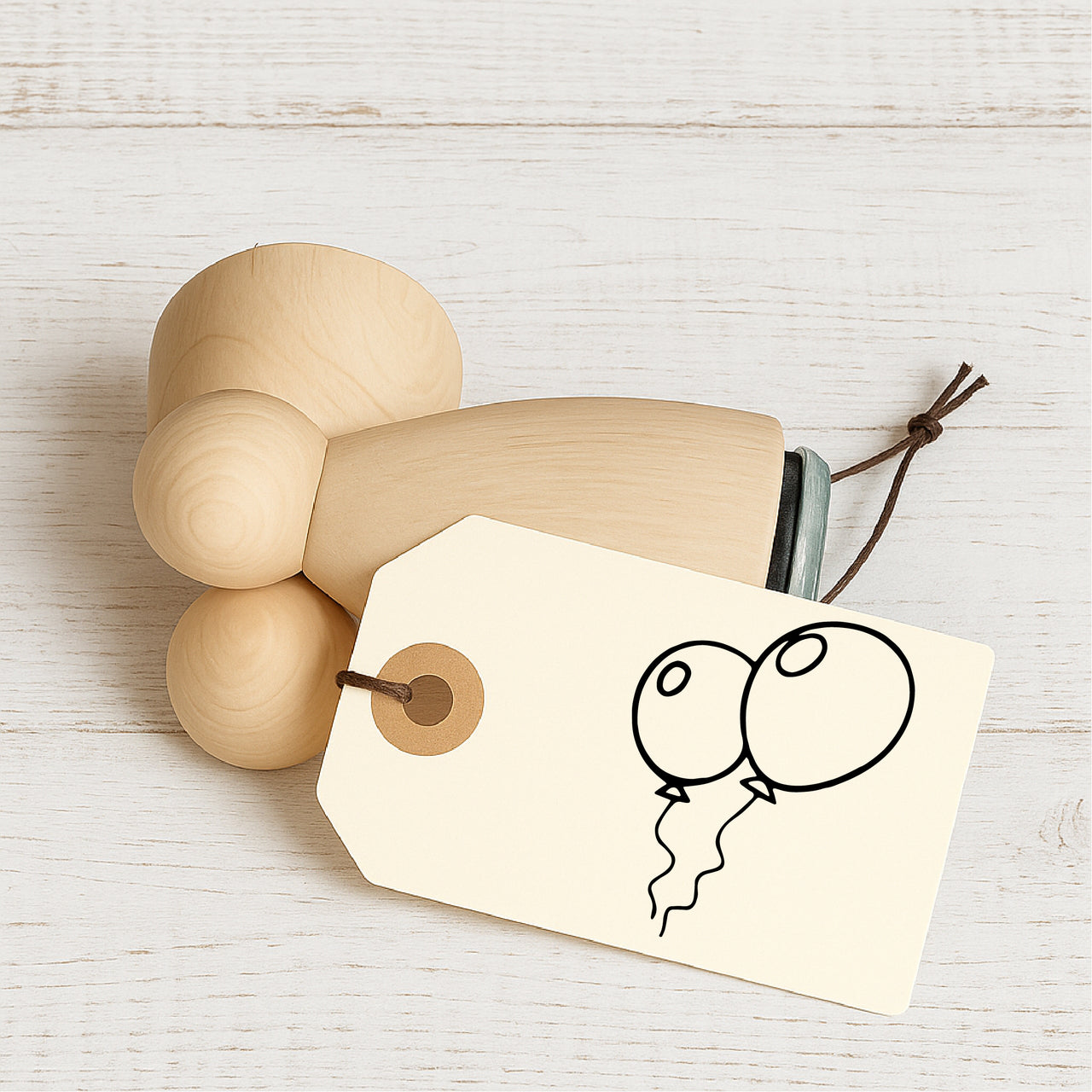 Stempidoo - Maxi Mini - Motivstempel - Luftballons - Stempel zum Basteln von Karten, DIY, Papier, Stoffen