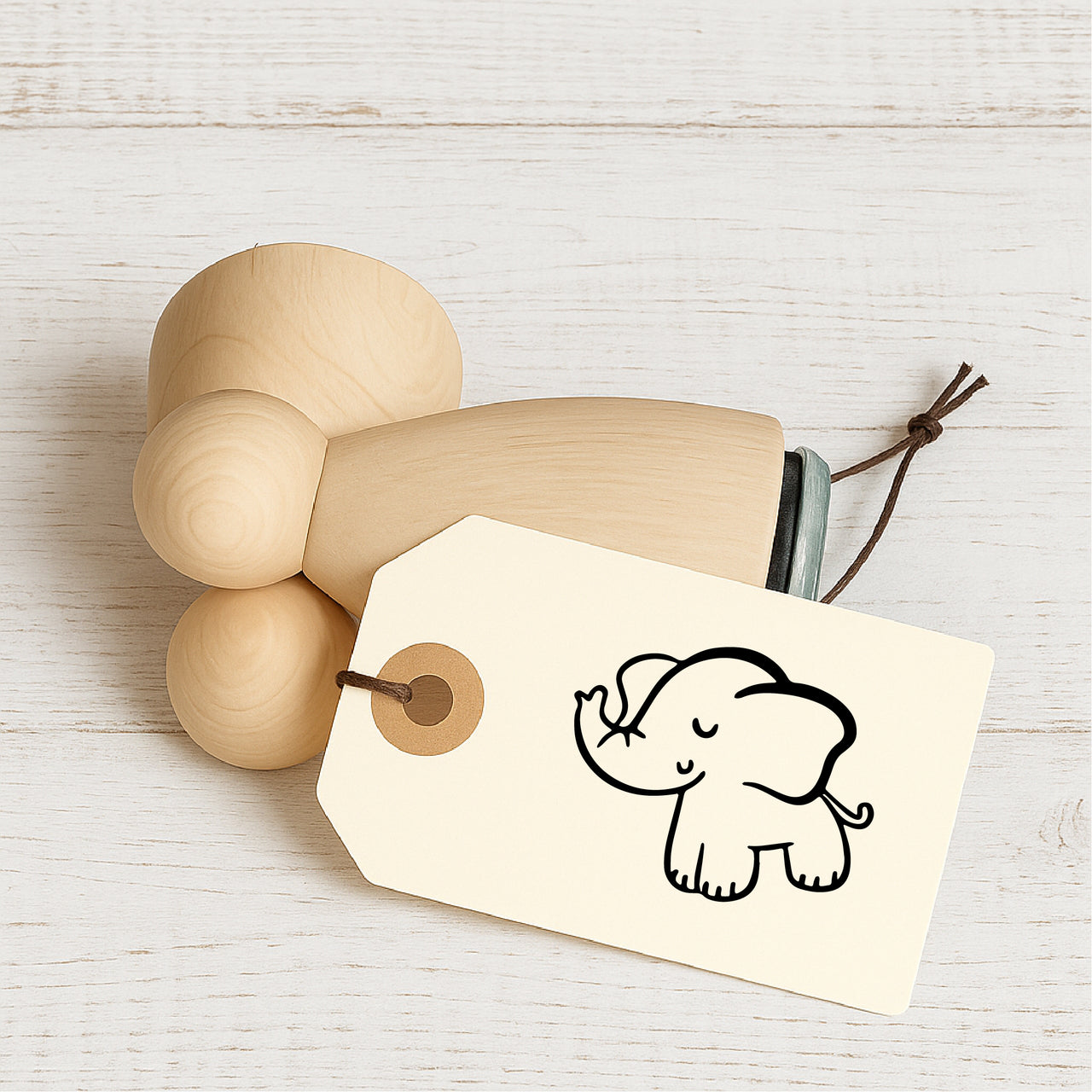 Stempidoo - Maxi Mini - Motivstempel - Elefant - Stempel zum Basteln von Karten, DIY, Papier, Stoffen