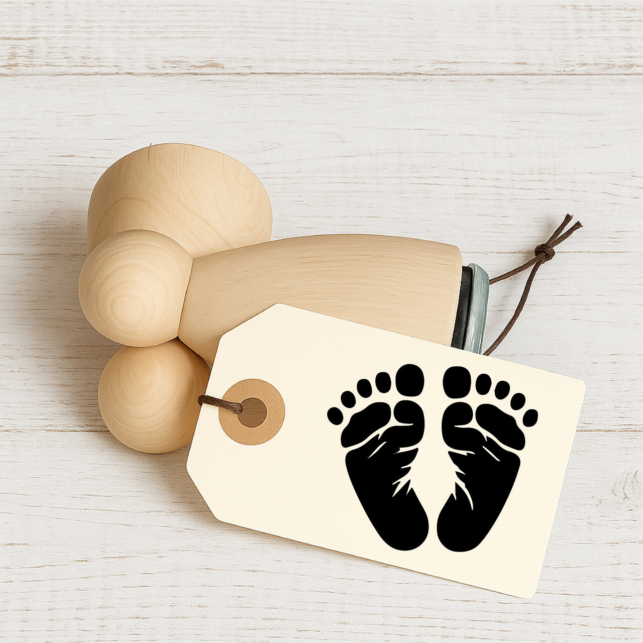 Stempidoo - Maxi Mini - Motivstempel - Füße - Fussabdruck - Stempel zum Basteln von Karten, DIY, Papier, Stoffen