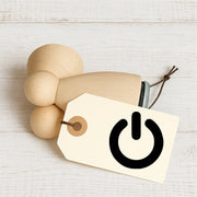 Stempidoo - Maxi Mini - Motivstempel - Power Button Icon - Stempel zum Basteln von Karten, DIY, Papier, Stoffen