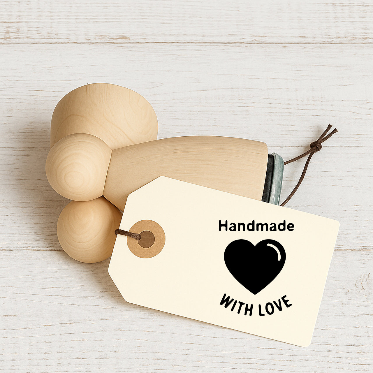 Stempidoo - Maxi Mini - Motivstempel -Handmade with Love - Stempel zum Basteln von Karten, DIY, Papier, Stoffen