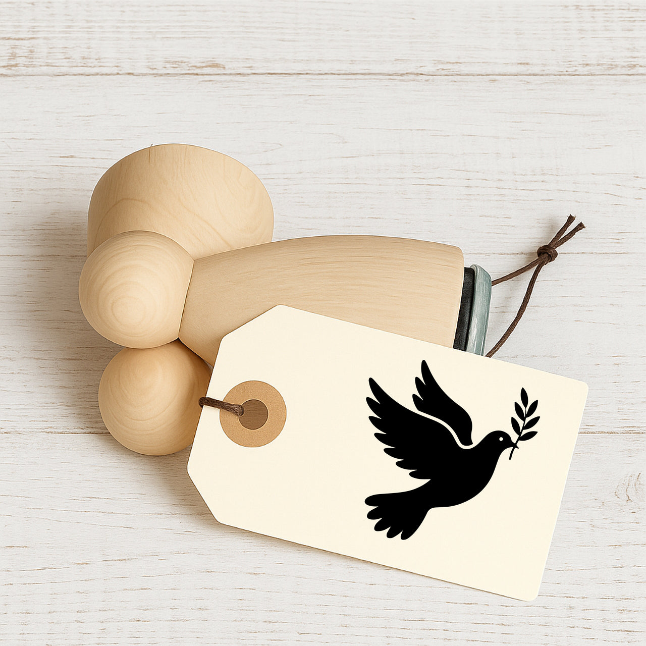 Stempidoo - Maxi Mini - Motivstempel - Friedenstaube - Stempel zum Basteln von Karten, DIY, Papier, Stoffen